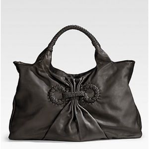 Salvatore Ferragamo Braided Leather Tote
